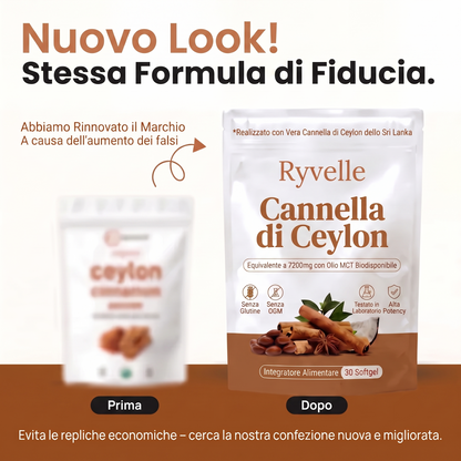 Cannella Ceylon Equivalente a 7200mg con Olio MCT