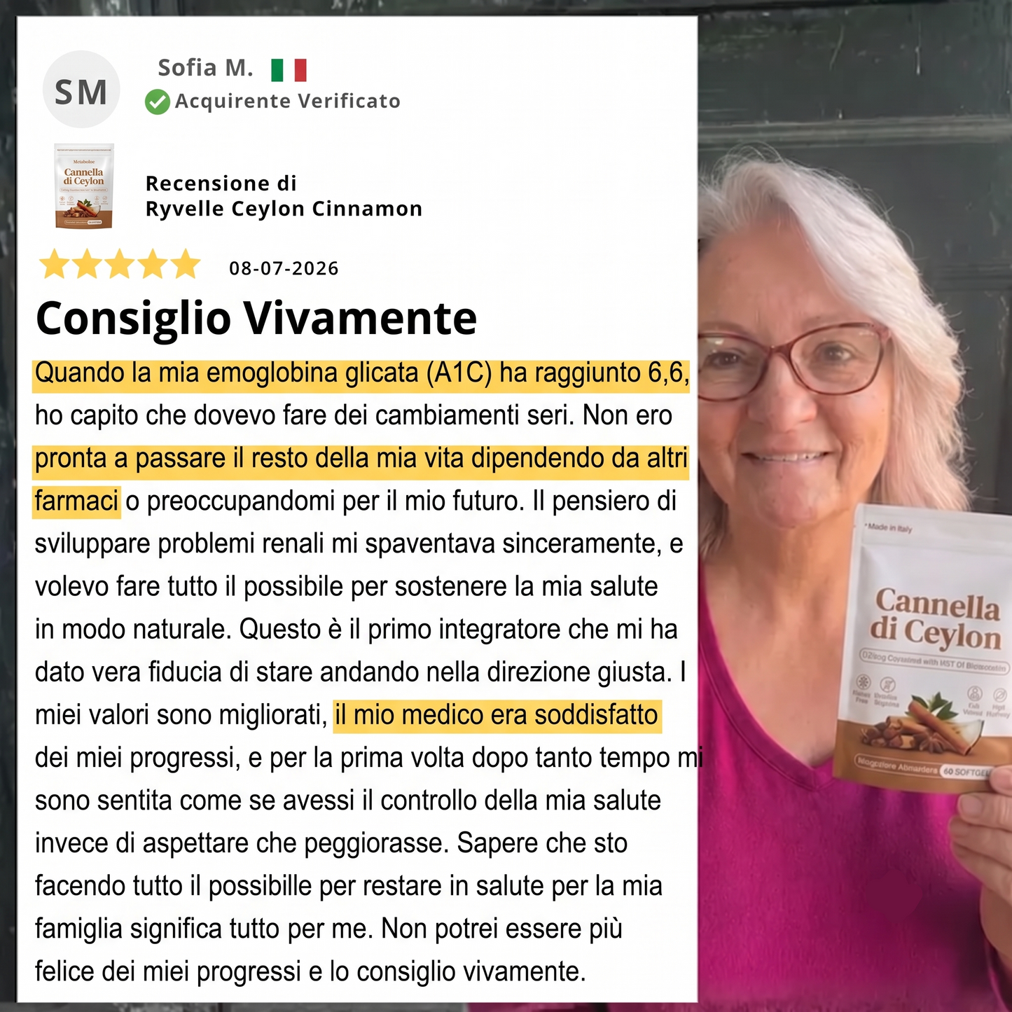 Cannella Ceylon Equivalente a 7200mg con Olio MCT